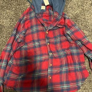 American eagle hooded flannel